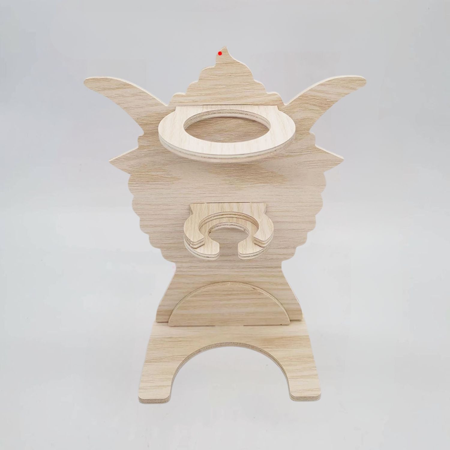 hamster drinkfles houder houten houder leeg met oren ontwerp